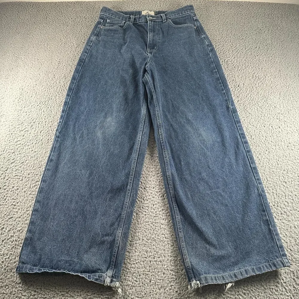 Scuffers Jumbo Jeans Mens 40(32 US) Blue Wide Leg Skater Baggy Denim Wash Grunge